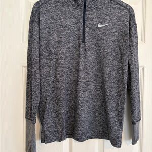Nike Heather Gray/Black Running Dri-FIT Top